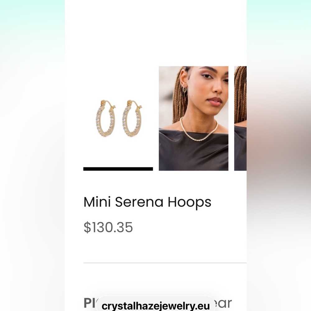 Brand New Never Worn Mini Serena Hoops - Gold